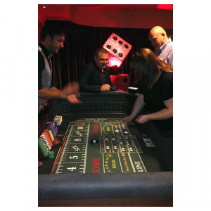 Craps Casino Table with Croupiers