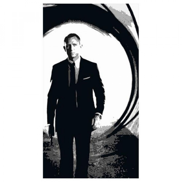 Daniel Craig 2 Silhouette Panel