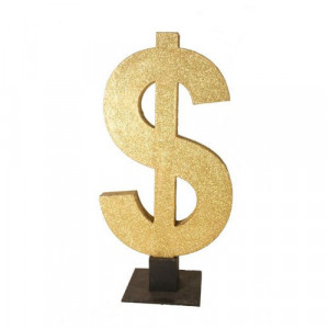 Glitter Dollar Sign 3D