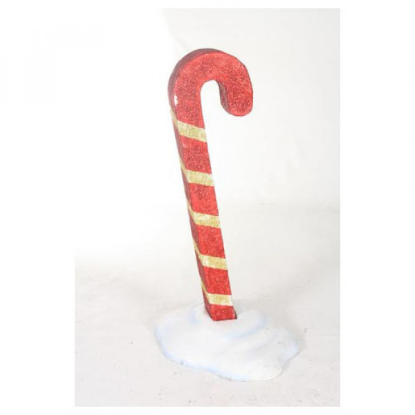 Glittered Candy Cane in Snow