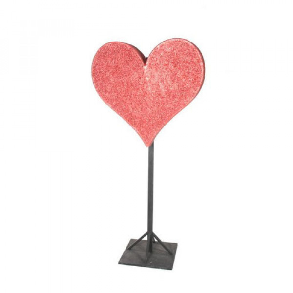 Glittered Heart on Stand
