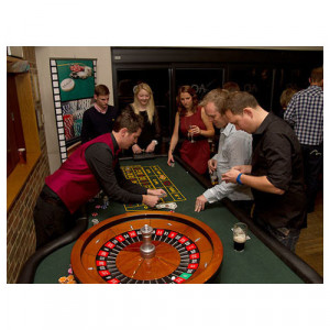 Roulette Casino Table with Croupier