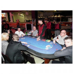 Texas Hold'em Casino Table with Croupier